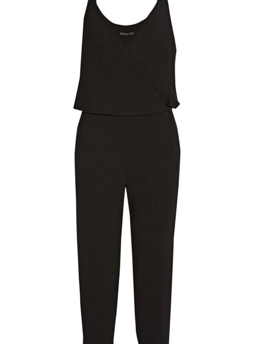 THEORY ODILA CREPE JUMPSUIT BLACK